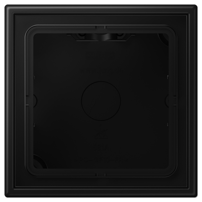 Коробка накладного монтажа 1 пост, с негорючим основанием и встроенной рамкой; дюропласт; черный матовый