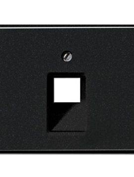 Крышка для одинарной телефонной и компьютерной розетки UAE; черная