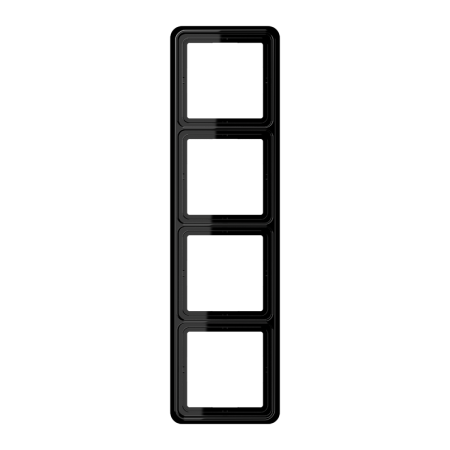 Рамка для вертикальной и горизонтальной установки, 4-кратная; черная