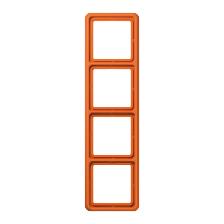 Рамка для вертикальной и горизонтальной установки ударопрочная, 4-кратная; оранжевая